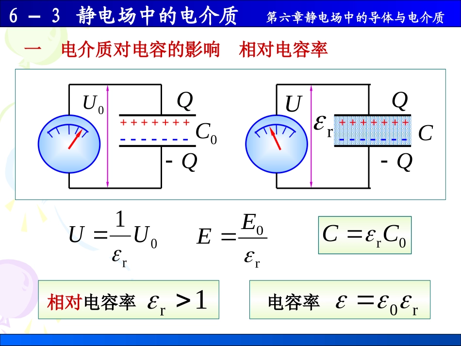 6-3-静电场中的电介质_第1页