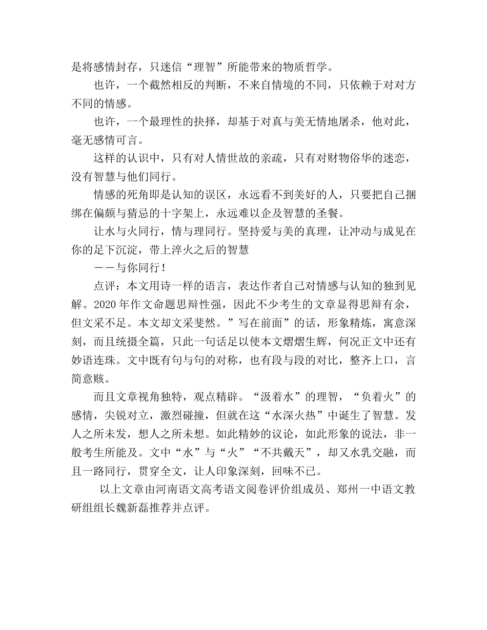 2024河南优秀高考作文-与你同行 _第2页