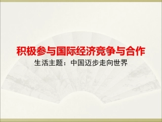 27积极参与国际经济竞争与合作