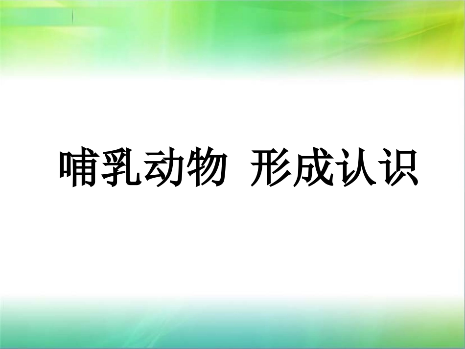 《哺乳动物-形成认识》课件1_第1页