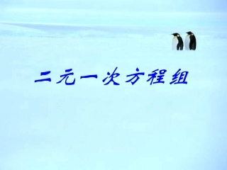 8.1《二元一次方程组》课件