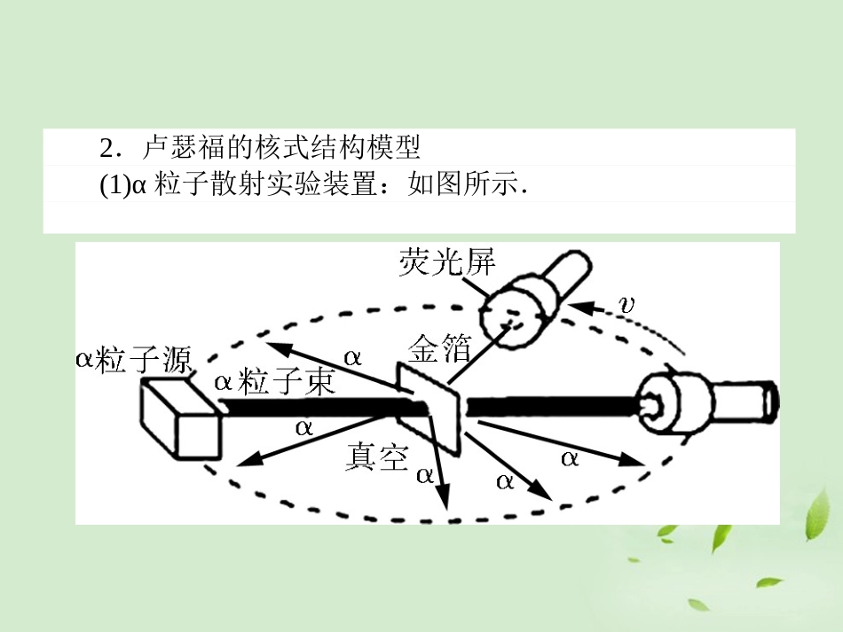 【全优课堂】2013年高考物理第一轮总复习-12.2-原子结构-能级课件_第3页