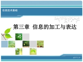 文本信息的加工与表达