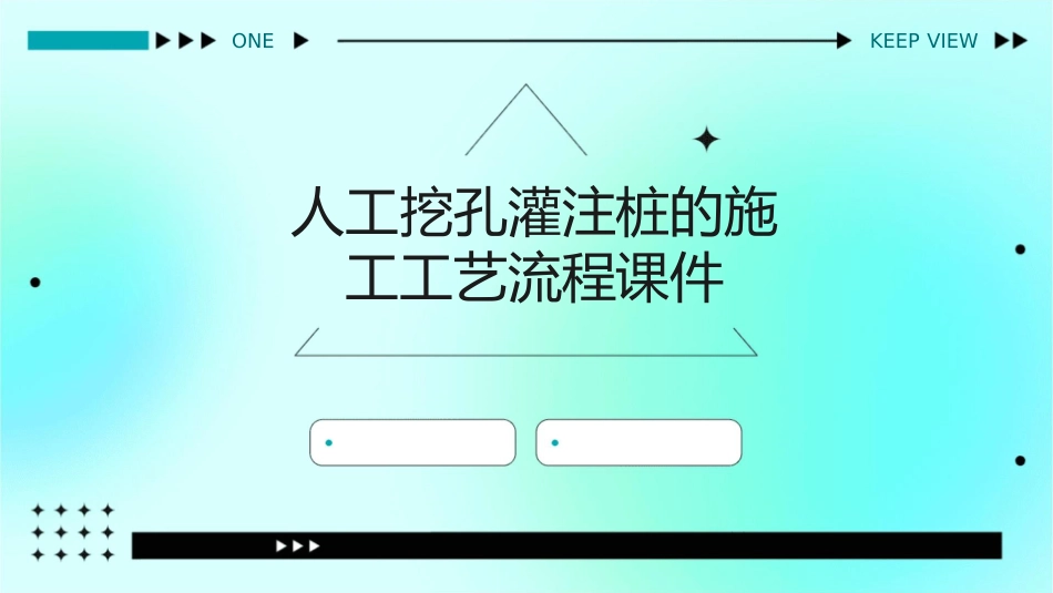 人工挖孔灌注桩的施工工艺流程课件1_第1页
