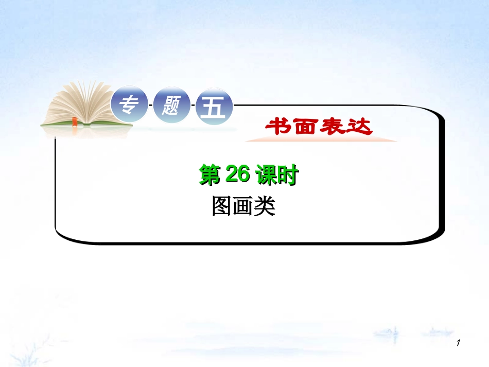 江苏省2012届高考英语二轮总复习-专题第26课时-图画类导练课件_第1页