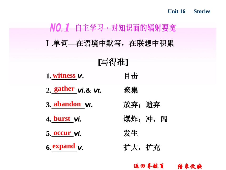 选修6-Unit-16-Stories-ppt课件-高考英语一轮复习-北师大版_第3页