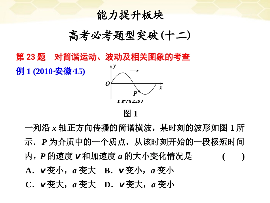 2012届高三物理二轮复习-第十二章-高考必考题型突破(十二)课件_第1页