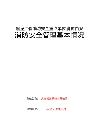 消防档案A(样式)