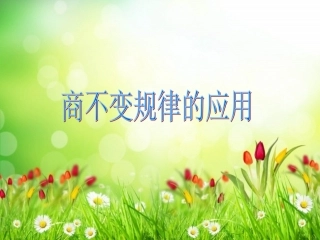 商不变的应用