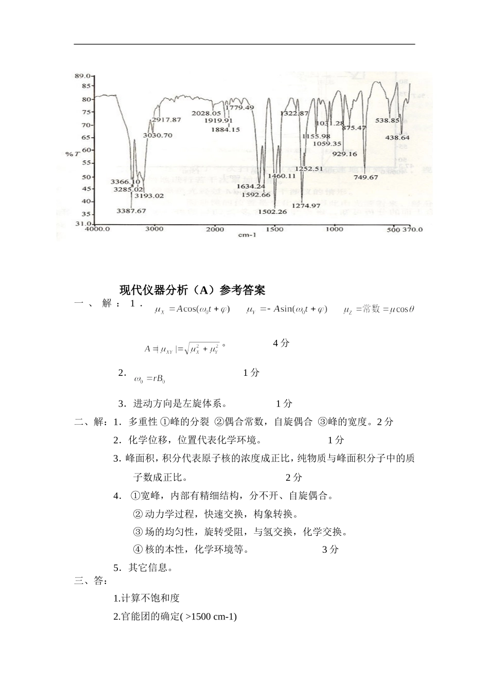 201516现代仪器分析研究生试卷_第3页