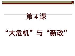 4大危机与新政