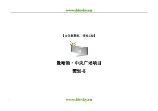 2007株洲曼哈顿中央广场项目策划书