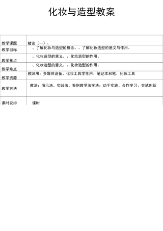 化妆造型教案(全)