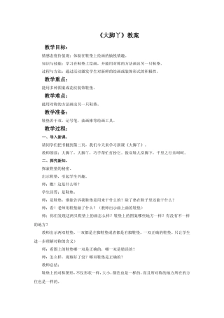 《大脚丫》教案4