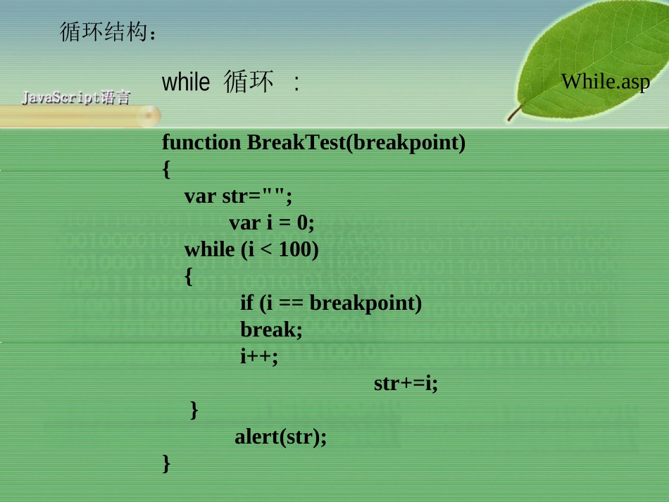 JAVASCRIPT流程控制语句_第3页