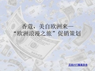 化妆品欧洲之旅营销策划方案