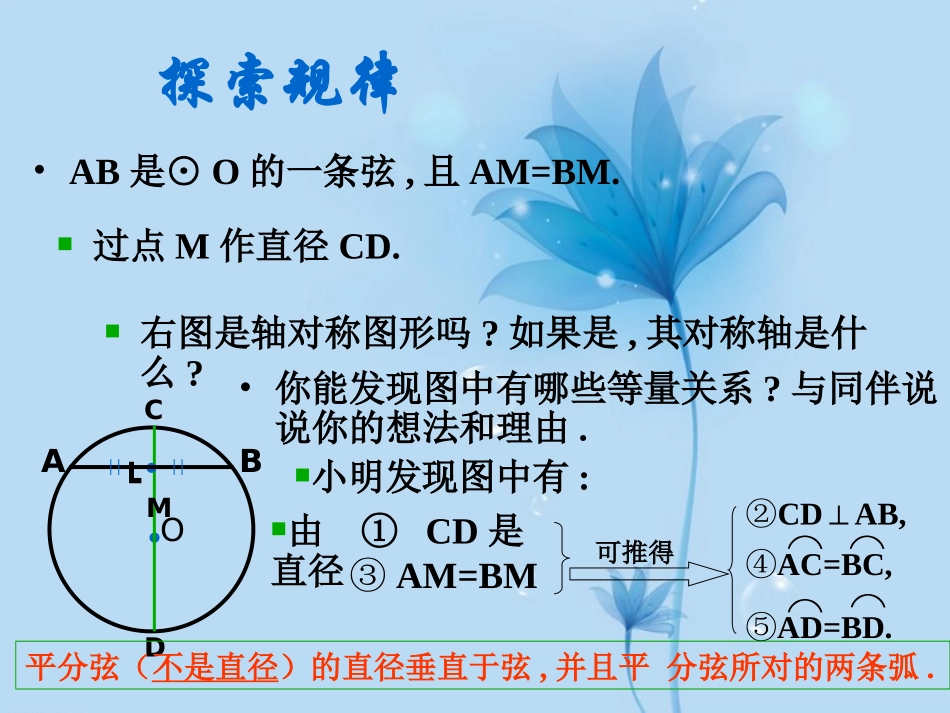 浙江省慈溪市横河初级中学九年级数学上册-3.2圆的轴对称性课件(2)-浙教版_第3页