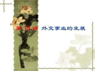 《外交事业的发展》