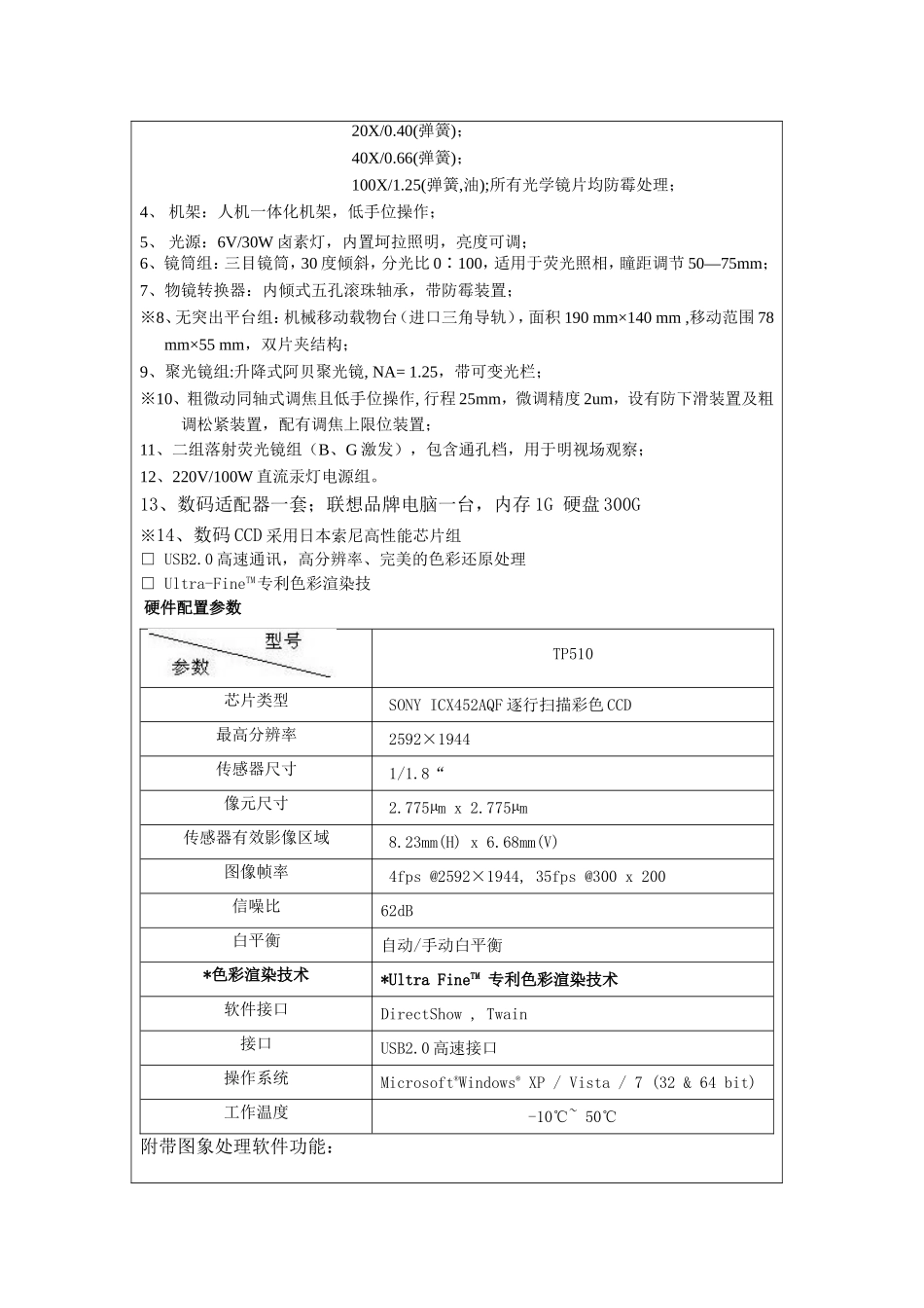 电子显微镜采购需求书_第2页