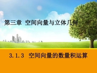 2016-2017学年人教A版选修2-1-3.1.3-空间向量的数量积运算课件(23张)