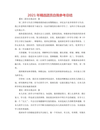 2024年精选团员自我参考总结 