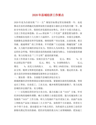 2024年县域经济工作要点 