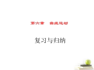浙江省温州市啸秋中学2011-2012学年高一物理-5曲线运动-复习1课件
