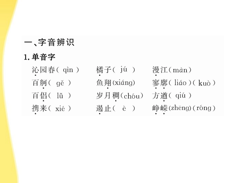 【全程学习方略】2012版高中语文-1.1《沁园春-长沙》课件-新人教版必修1_第2页