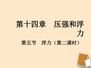 广西桂林市宝贤中学九年级物理-14.5《浮力》课件(2)