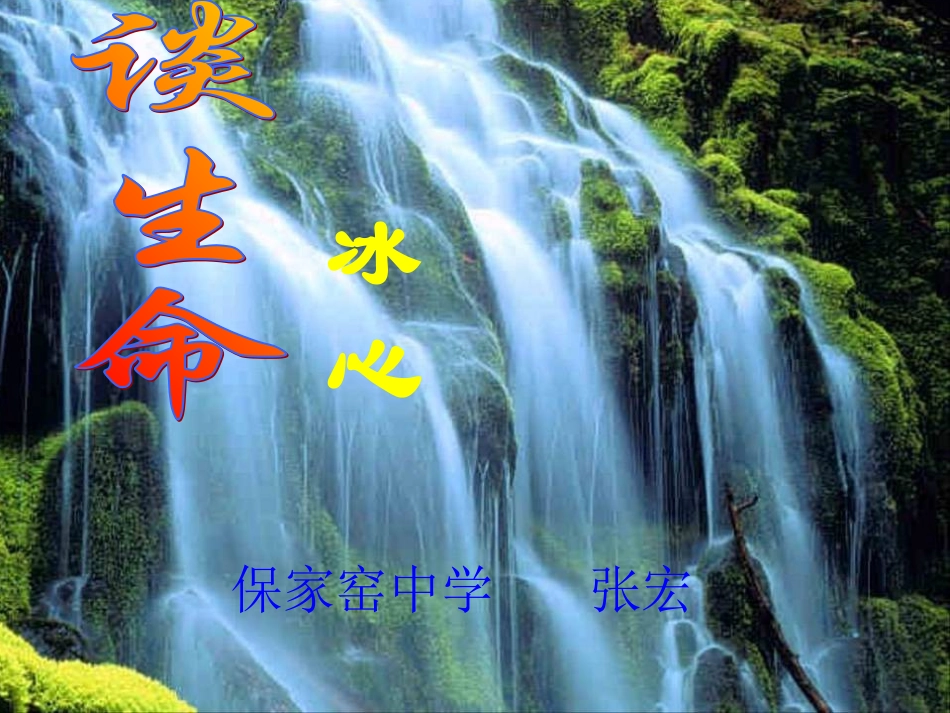 《谈生命》教学课件._第1页