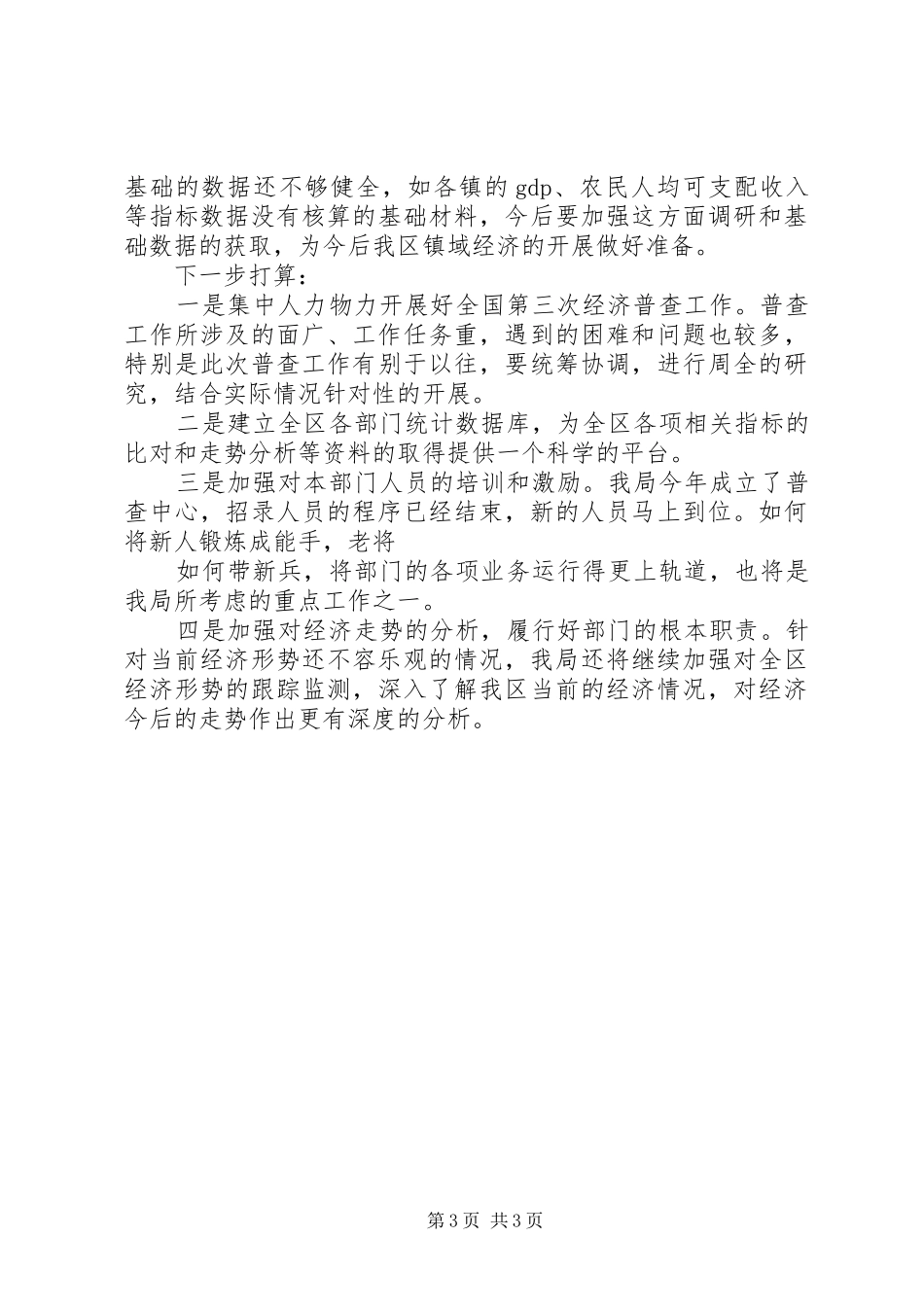 XX年城镇统计局年终工作总结_第3页