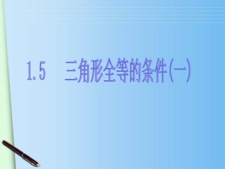 浙江省绍兴县成章中学七年级数学下册-第1章-1.5-三角形全等条件-(3)课件-浙教版