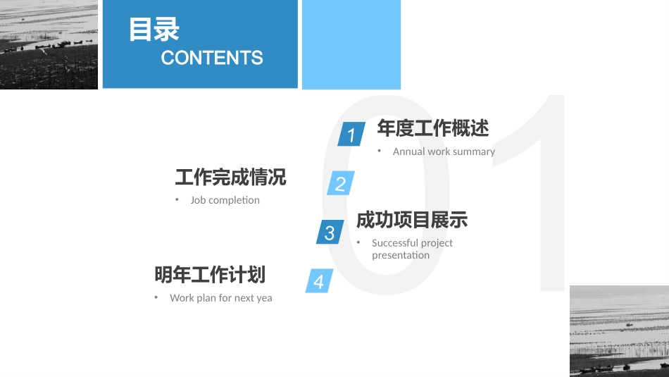 2019蓝色简约学术报告PPT模板_第3页