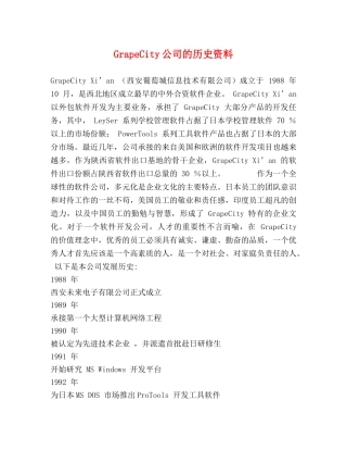 GrapeCity公司的历史资料 