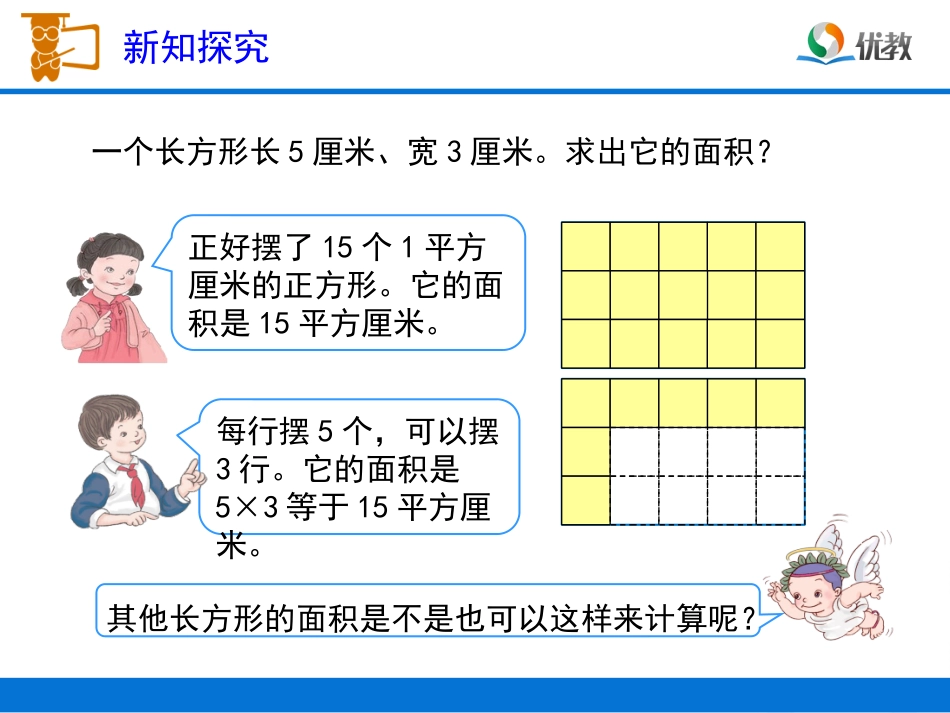 人教2011版小学数学三年级《长方形、正方形面积的计算》教学课件_第3页