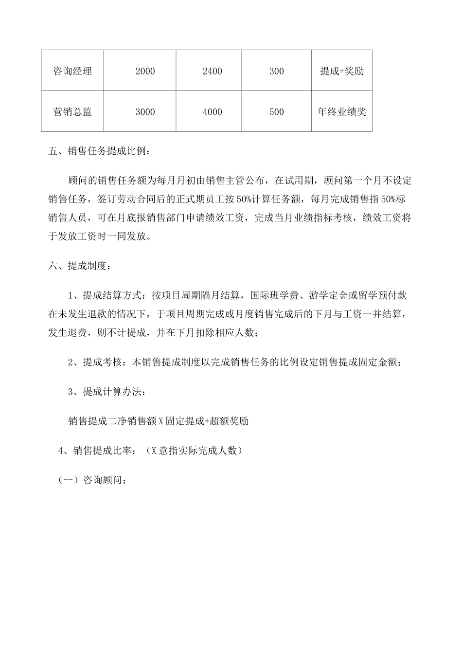 销售人员工资待遇及销售提成方案_第2页