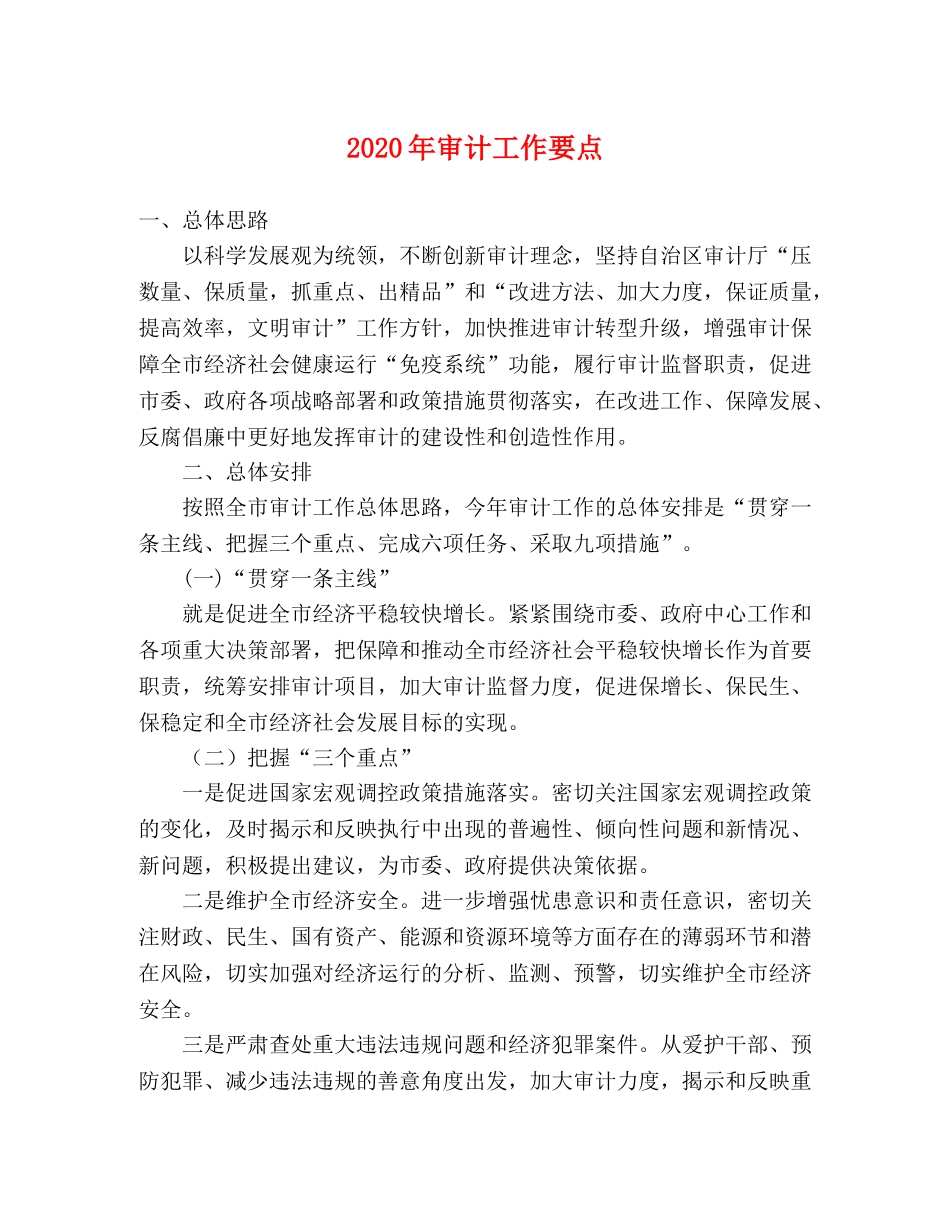 2024年审计工作要点 _第1页