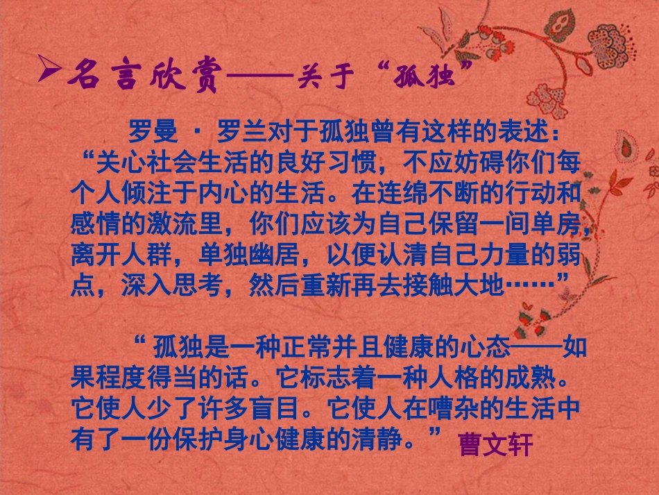 浙江省温岭市第三中学九年级语文上册《孤独之旅》课件-新人教版_第2页