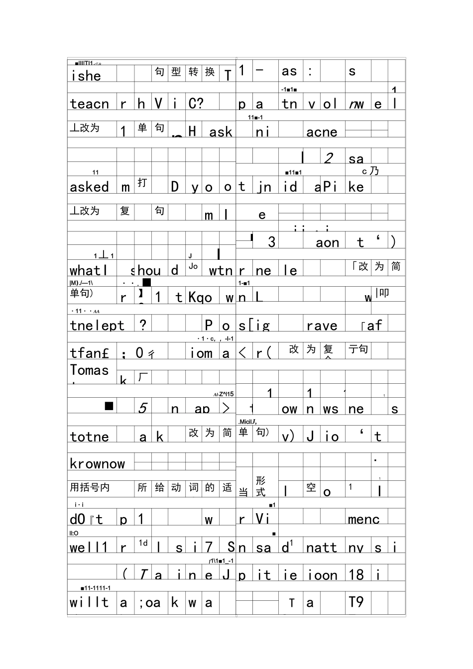 中考英语语法复合句专项练习题及答案_第3页