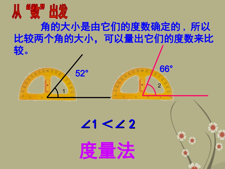 浙江省慈溪市横河初级中学七年级数学上册-6.6-角的大小比较课件-浙教版_第3页