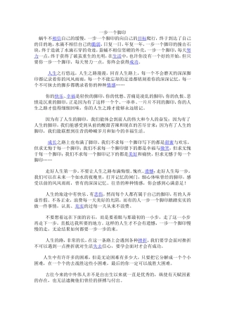 一步一个脚印
