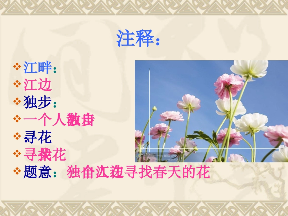 《江畔独步寻花》课件_第2页