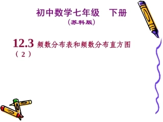频数分布表和频数分布直方图(2)