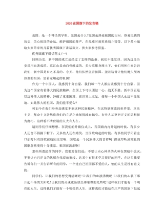 2024在国旗下的发言稿 