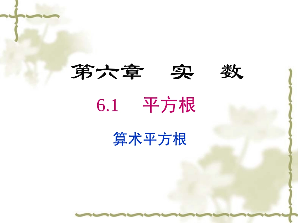 6·1·1算术平方根_第1页