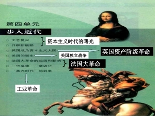 10课九年级历史资本主义时代的曙光