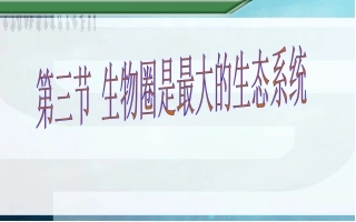 1.2.3生物圈是最大的生态系统