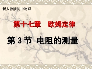 17.3电阻的测量-flash课件.