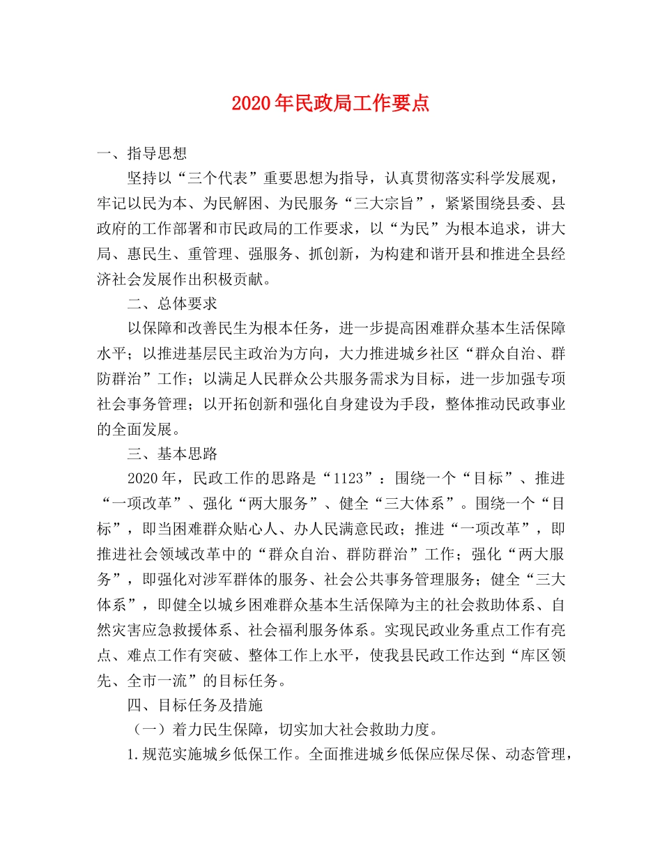 2024年民政局工作要点 _第1页