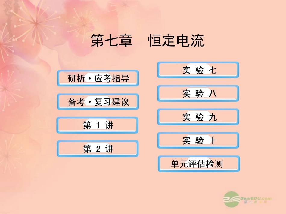 【全程复习方略】2013版高中物理-7恒定电流课件-沪科版_第1页